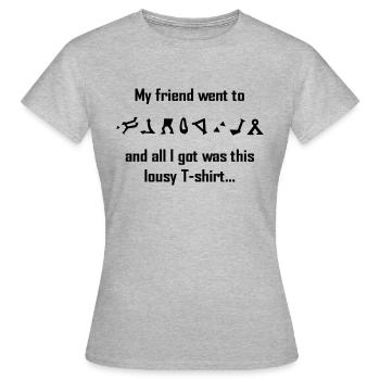 Atlantis - T-shirt Femme - gris chiné - Devant - AI Model Female 172 dark (172cm)