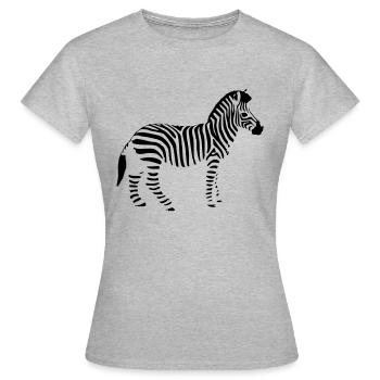 zebre - T-shirt Femme - gris chiné - Devant - AI Model Female 172 dark (172cm)
