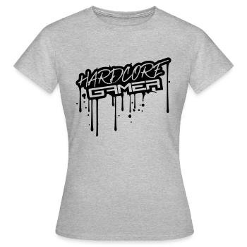 graffiti drop timbre couleur spray spray - T-shirt Femme - gris chiné - Devant - AI Model Female 172 dark (172cm)