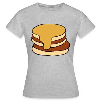 pfannkuchen - Frauen T-Shirt - Grau meliert - Vorne - AI Model Female 172 dark (172cm)