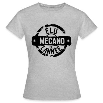 mecano elu annee tampon meilleurs - T-shirt Femme - gris chiné - Devant - AI Model Female 172 dark (172cm)