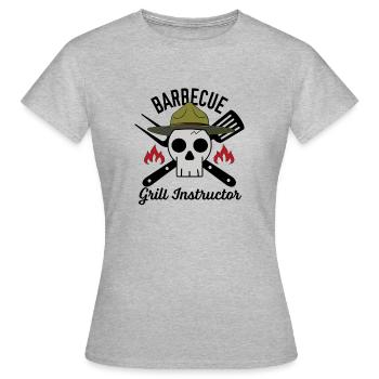 BBQ Grill Instructor - Frauen T-Shirt - Grau meliert - Vorne - AI Model Female 172 dark (172cm)