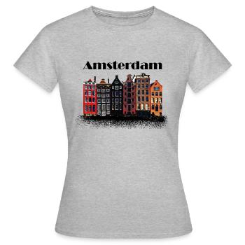 Amsterdam - Women's T-Shirt - heather grey - Front - AI Model Female 172 dark (172cm)