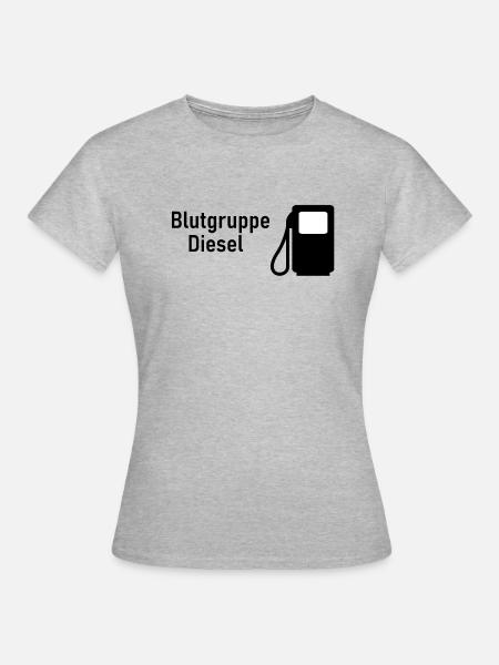 Blutgruppe Diesel - Frauen T-Shirt - Grau meliert