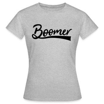 Boomer - Frauen T-Shirt - Grau meliert - Vorne - AI Model Female 172 dark (172cm)