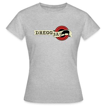 Dreggsau typisch schwäbisch schwäbisch schempfa - Frauen T-Shirt - Grau meliert - Vorne - AI Model Female 172 dark (172cm)