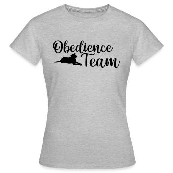Obedience Team Hundesport - Frauen T-Shirt - Grau meliert - Vorne - AI Model Female 172 dark (172cm)