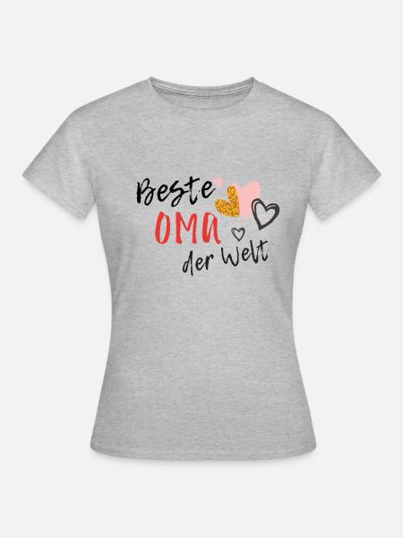 beste Oma der Welt - Frauen T-Shirt - Grau meliert