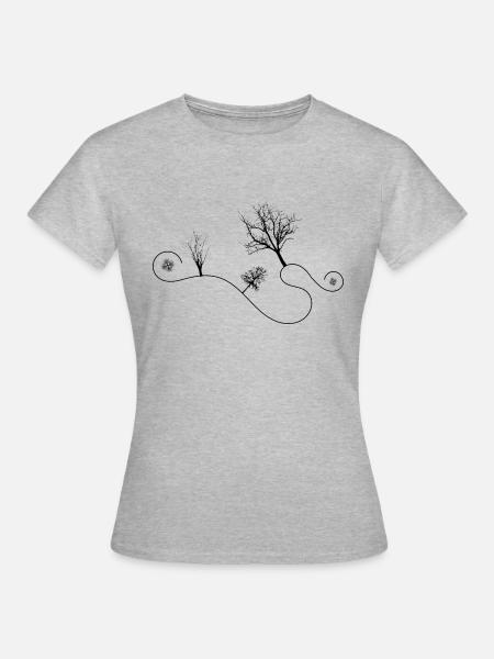 Nature Art Tree - Women's T-Shirt - heather grey