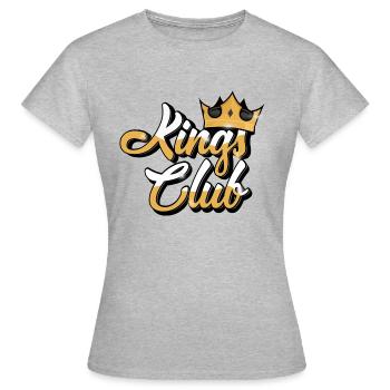 Logo mit Bling - Frauen T-Shirt - Grau meliert - Vorne - AI Model Female 172 dark (172cm)