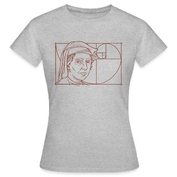 Leonardo Fibonacci Mathématicien Math Series Suivre - T-shirt Femme - gris chiné - Devant - AI Model Female 172 dark (172cm)