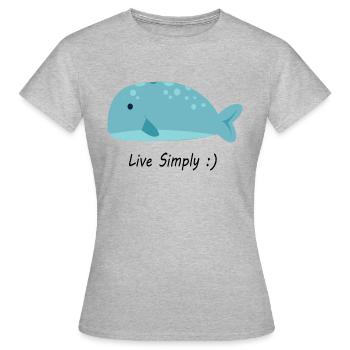 Live Simply - Frauen T-Shirt - Grau meliert - Vorne - AI Model Female 172 dark (172cm)