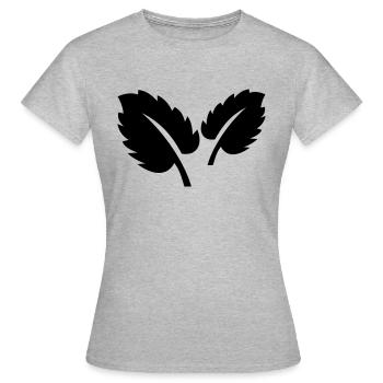 leaves 38 - Frauen T-Shirt - Grau meliert - Vorne - AI Model Female 172 dark (172cm)
