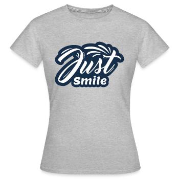 Juste sourire - T-shirt Femme - gris chiné - Devant - AI Model Female 172 dark (172cm)