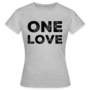 Un seul amour - T-shirt Femme - gris chiné - Devant - AI Model Female 172 dark (172cm)