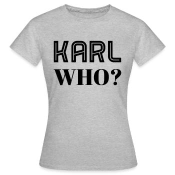 Karl qui ? - T-shirt Femme - gris chiné - Devant - AI Model Female 172 dark (172cm)