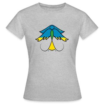 Ange du pardon - T-shirt Femme - gris chiné - Devant - AI Model Female 172 dark (172cm)