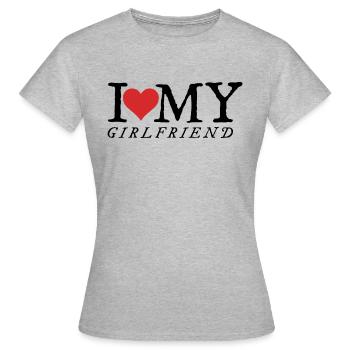 J’aime ma copine - T-shirt Femme - gris chiné - Devant - AI Model Female 172 dark (172cm)