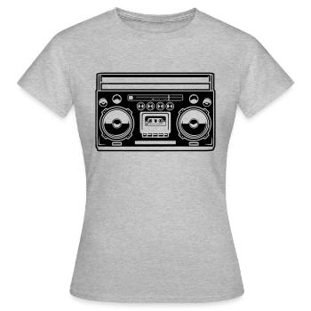 Boom box - Women's T-Shirt - heather grey - Front - AI Model Female 172 dark (172cm)