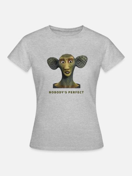 Nobody's perfect - Frauen T-Shirt - Grau meliert