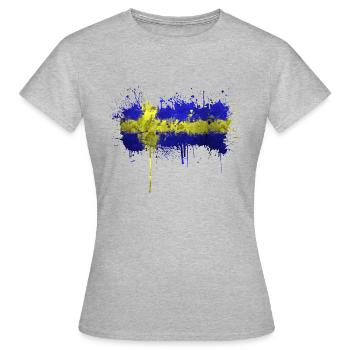 Suède Flaka Suédois suédophone Suédois Nordique suédois - T-shirt Femme - gris chiné - Devant - AI Model Female 172 dark (172cm)