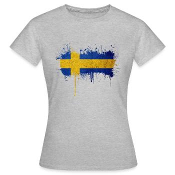 Schweden Flaka Schwedisch Schwedisch Schwedisch Nordisch - Frauen T-Shirt - Grau meliert - Vorne - AI Model Female 172 dark (172cm)