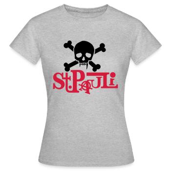 pauli01_2f - T-shirt Femme - gris chiné - Devant - AI Model Female 172 dark (172cm)