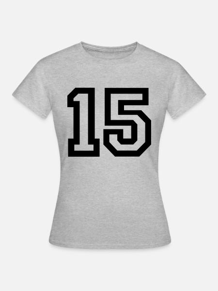 15 Collegestyle - Frauen T-Shirt - Grau meliert