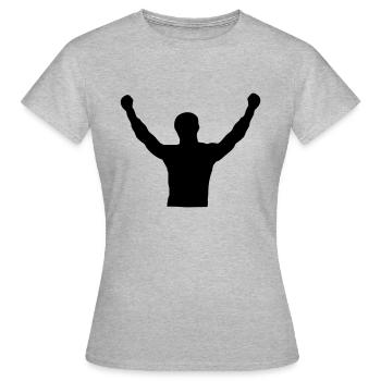Sieger - Frauen T-Shirt - Grau meliert - Vorne - AI Model Female 172 dark (172cm)