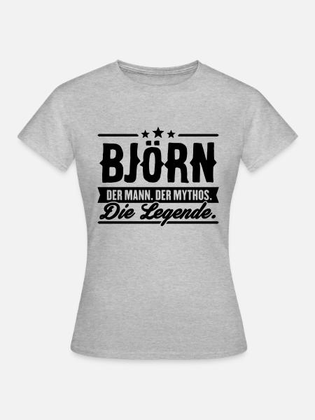 Mann Mythos Legende Björn - Frauen T-Shirt - Grau meliert