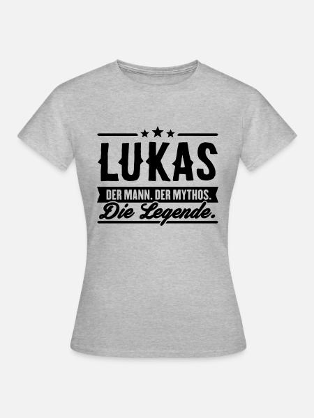 Mann Mythos Legende Lukas - Frauen T-Shirt - Grau meliert