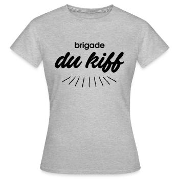 Brigade du kiff - T-shirt Femme - gris chiné - Devant - AI Model Female 172 dark (172cm)