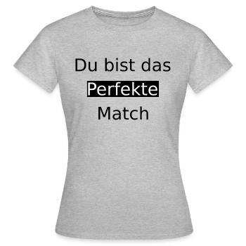 Perfect match - Women's T-Shirt - heather grey - Front - AI Model Female 172 dark (172cm)