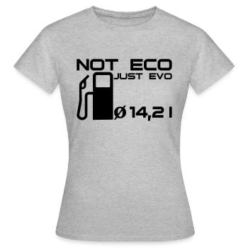 Not Eco - Just Evo - Frauen T-Shirt - Grau meliert - Vorne - AI Model Female 172 dark (172cm)