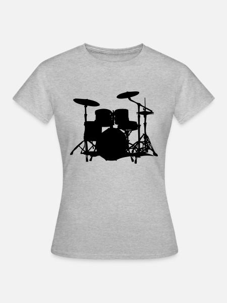 drums - Frauen T-Shirt - Grau meliert