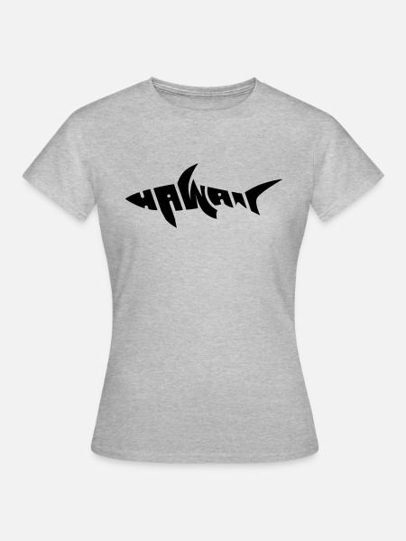 Hawaii Hai Surf Urlaub - Frauen T-Shirt - Grau meliert
