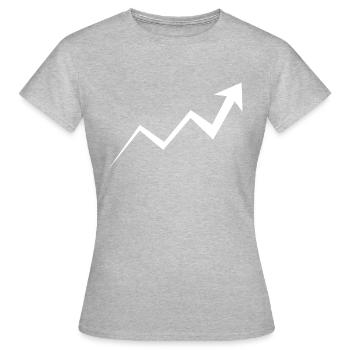 rising course - white - Women's T-Shirt - heather grey - Front - AI Model Female 172 dark (172cm)