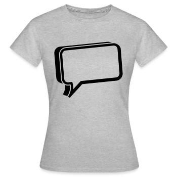 bubble chat - Women's T-Shirt - heather grey - Front - AI Model Female 172 dark (172cm)