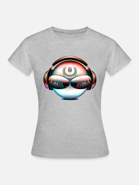 Discjockey Musik - Frauen T-Shirt - Grau meliert