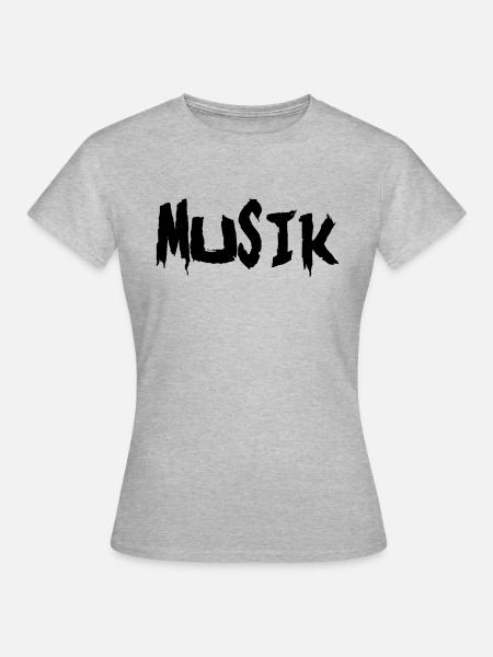 Musik - Frauen T-Shirt - Grau meliert