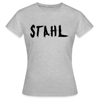 Stahl - Frauen T-Shirt - Grau meliert - Vorne - AI Model Female 172 dark (172cm)