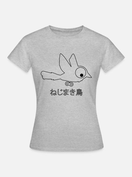 Aufziehvogel - Frauen T-Shirt - Grau meliert
