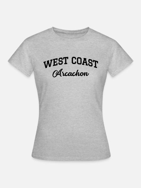 WESTKÜSTE Arcachon - Frauen T-Shirt - Grau meliert