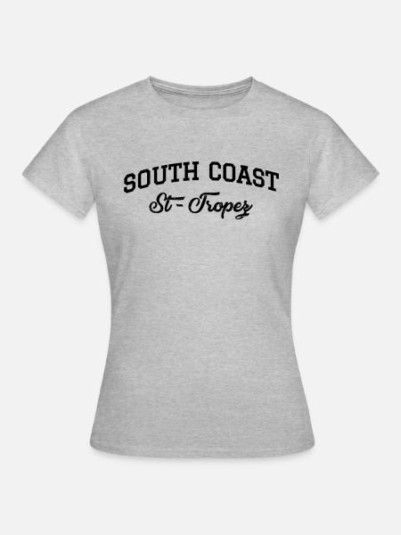 SÜDKÜSTE St-Tropez - Frauen T-Shirt - Grau meliert