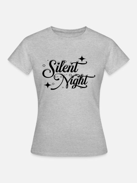 Silent Night - Frauen T-Shirt - Grau meliert