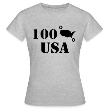 États-Unis - T-shirt Femme - gris chiné - Devant - AI Model Female 172 dark (172cm)