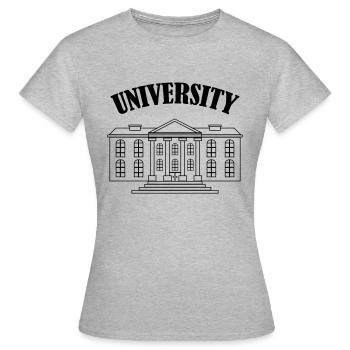 Université - T-shirt Femme - gris chiné - Devant - AI Model Female 172 dark (172cm)