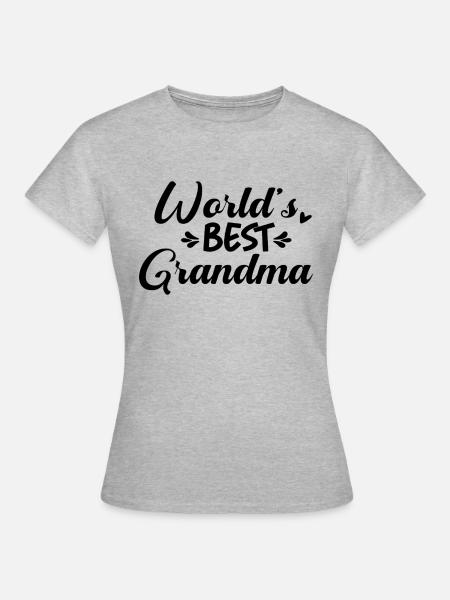 World´s Best Grandma - Frauen T-Shirt - Grau meliert