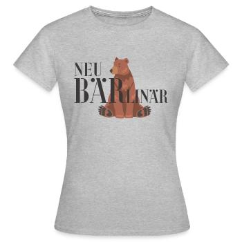 NEU-Bärlinär - NEUBärlinär - Neu-Berliner - Frauen T-Shirt - Grau meliert - Vorne - AI Model Female 172 dark (172cm)