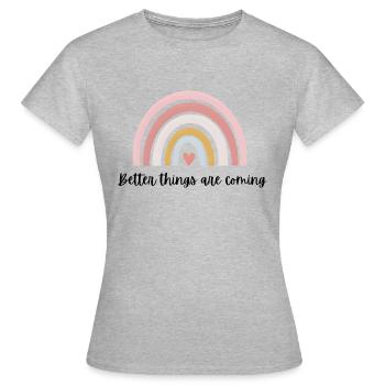 Arctic Eleganz - Frauen T-Shirt - Grau meliert - Vorne - AI Model Female 172 dark (172cm)